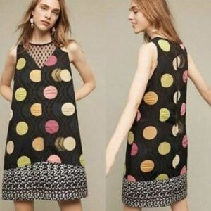 Maeve Tilde Jacquard Shift Dress Black XS